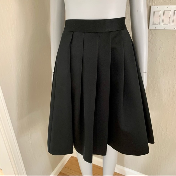 OLEG CASSINI Vintage Neiman Marcus Black Tie Black Satin Pleated Evening Skirt - Picture 11 of 15